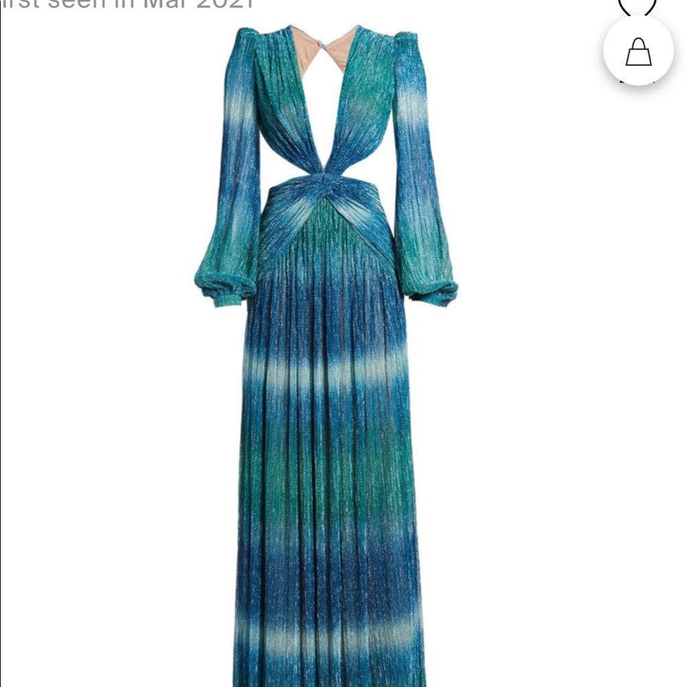 Patbo Cutout Twist-Front Ombré Lurex Maxi Dress